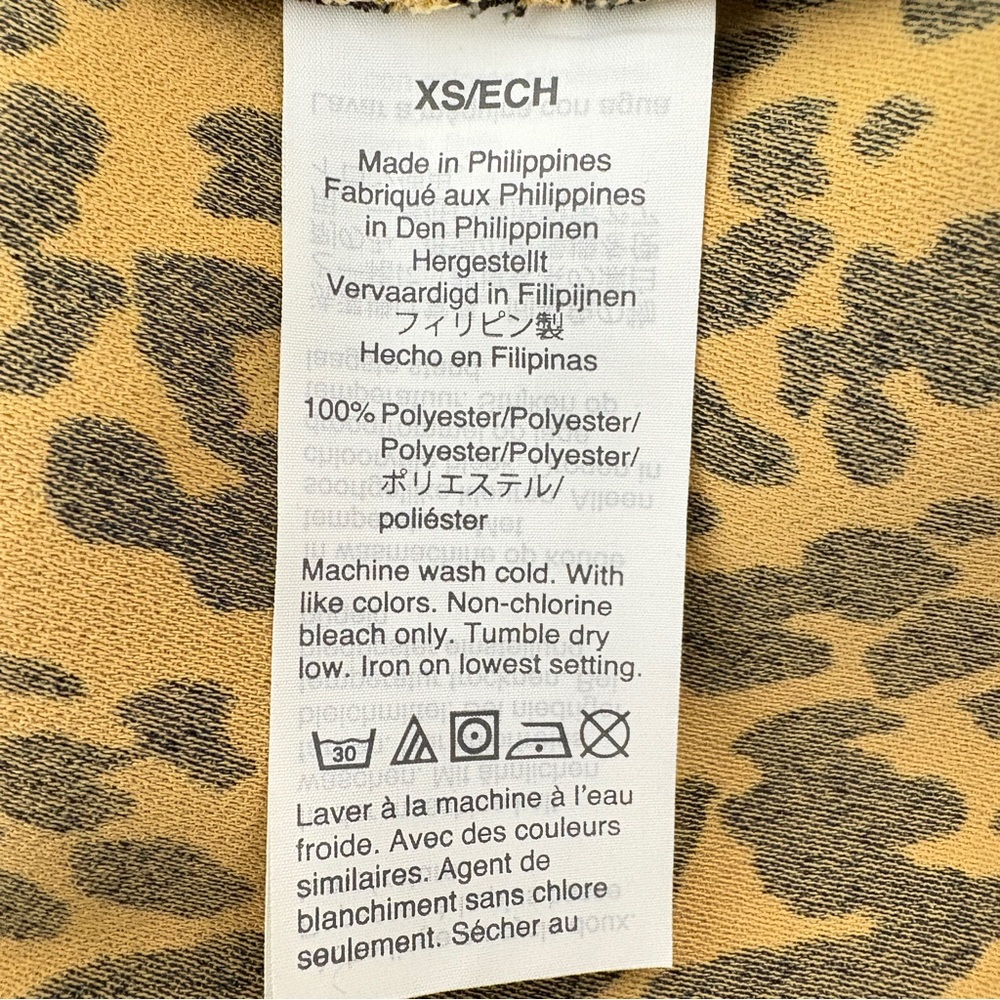 J. Crew Ruffle Neck Leopard Print Blouse - Picture 8 of 9